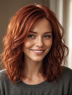 Red Hair For Women In Their 40s, Red Hair Fair Skin Green Eyes, Red Hair For Fall, Medium Red Hair, Fall Red Hair, Hairstyles For Round Face, Red Curls, Face Glow, Blonde Tips