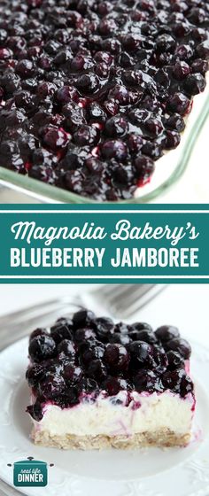 the blueberry jamboree is ready to be eaten and served on a plate