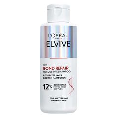 Discover the New Elvive Bond Repair Pre-Shampoo Treatment by L’Oréal Paris. An intensive rinse off treatment and the first step of the revolutionary new Bond Repair hair care routine to be used before shampooing. Hair is made up of millions of bonds that give it structure and strength. When hair bonds break through brushing, bleaching, heating, and styling, hair becomes weak and damaged. For the first time, our formula powered by Citric Acid Complex targets damaged hair. Hair is restored to its original strength¹. Up to 98% less breakage, 90% more shine & 82% stronger hair². Suitable for all types of damaged hair.   Click   to discover the science behind Elvive Bond Repair    ¹ instrumental test after 5 applications of Pre-Shampoo Treatment + Shampoo + Conditioner.      ² instrumental test Shampooing Hair, Travel Toothpaste, Low Alcohol Drinks, Baby Drinks, Repair Hair, Styling Hair, Fragrance Set, Citric Acid