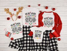 Dear Santa Christmas Shirt,Family Christmas Shirts,Dear Santa Group shirts,Christmas Quotes Shirts,Dear Santa Custom Shirts,Dear Santa Shirt Order Processing: Your order will be processed within 1 business day, excluding holidays. Shipping times vary depending on the method you choose and your location. For faster delivery, consider upgrading your shipping option at checkout. * Custom-Made Items: Since each item is crafted specifically for you, we cannot accept returns or exchanges unless the it Dear Santa Quotes, Dear Santa Funny, Christmas Quote Shirts, Santa Quotes, Pajamas Shirt, Quotes Shirts, Matching Christmas Shirts, Christmas Party Shirts, Xmas Tees