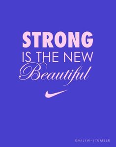 a purple background with the words strong is the new beautiful