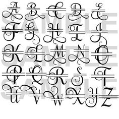 an old english alphabet with the letters in cursive font