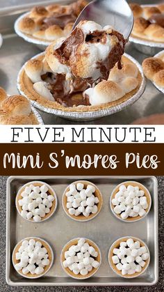 mini s'more pies are the perfect dessert to serve at your next party