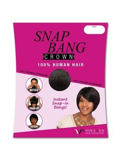 Snap Bang Crown by Vivica Fox Wig Outlet, Human Hair Pieces, Vivica Fox Wigs, Vivica Fox, Ponytail Hair Piece, Best Wig Outlet, Kids Wigs, How To Cut Your Own Hair, Human Hair Clip Ins