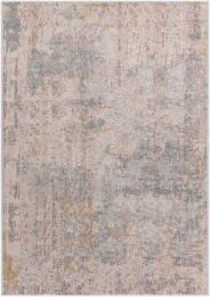 an area rug with various colors and patterns on it, including grays, yellows, and browns