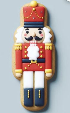 a cookie shaped like a nutcracker