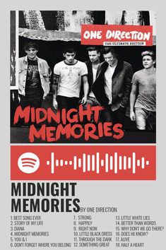 the midnight memories concert poster for one direction