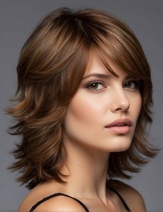 Discover The Best Layered Haircuts For Medium Hair In 2024 Trendy Layered Haircuts, Short Pixie Hairstyles, Shag Cut, Haircuts For Medium Length Hair, Layered Haircuts For Medium Hair, Curly Wedding Hair, Hair Fixing, Short Layered Haircuts, Haircuts For Medium Hair