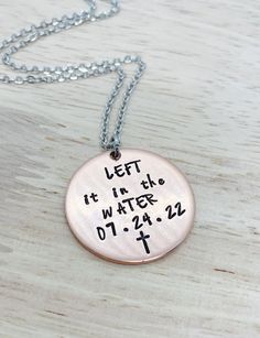 Left It in the Water Baptism Gift Baptized Necklace Teen - Etsy Necklace Teen, Adult Baptism Gifts, Water Baptism, Adult Baptism, Baptism Gifts, Dog Tag Necklace, Pendant Necklaces, Pendant Necklace, Necklaces