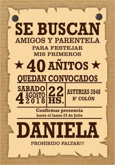 a poster for an event in spanish