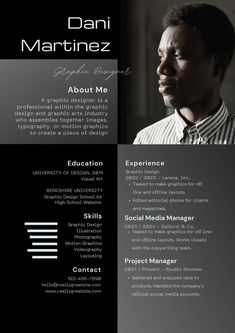 Resume Sample Logo Rond, Graphic Design University, Unique Resume, Line Photography, Graphic Design School