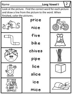 worksheet for beginning with pictures and words