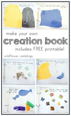 the creation book includes free printables for kids to make