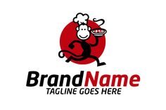 a logo for a company with a cow on it's head and the words brand name