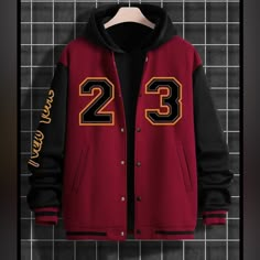 Varsity Jacket Size Medium New New York Coat New No Flaws No Hoodie Attached Just Jacket Senior Jackets, Tomboy Femme, Men Jackets, Tomboy Outfits