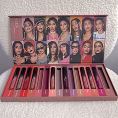 All Brand New Box Has Light Wear From Being Stored In My Vanity *Only Includes 9 Of The 15 Shades - Game Changer, Rvolutionnaire, Boy Collector, Mogul, Feminist, Bawse, Bonnie, Shero & Passionista My Vanity, Huda Beauty Makeup, Cream Lipstick, Lipstick Set, Beauty Store, Makeup Lipstick, Game Changer, Huda Beauty, All Brands