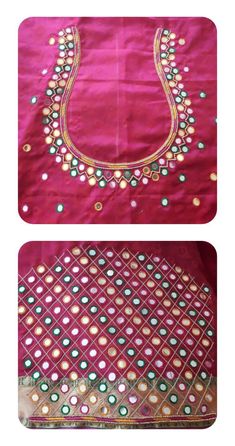 Mirror Blouse Design, Magam Work Designs, Mirror Work Blouse Design, Net Blouse, Basic Blouse, Hand Work Design, Maggam Work Designs, Mirror Work Blouse