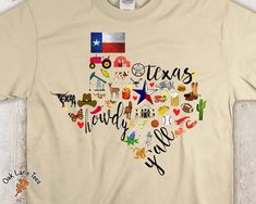 TEXAS Images Unisex T-shirt   <------------------------------------> Super soft Gildan tee. You've now found the staple t-shirt of your wardrobe. So Comfortable. Feels great.  Features: Product Information 5.3 oz, 100% pre-shrunk cotton Regular fit S - 3XL  Please look at our Size Chart to order the correct size shirt. Want a loose fit? Go up one size.  Choice of Colors. See image and choose your color choice from dropdown list. Please note that purchasing this listing indicates you have read th Texas Images, Texas T Shirt, Texas Tshirt, Souvenir Shirt, Texas Shirt, Texas Gifts, Texas Shirts, Texas State, Unisex Tshirt