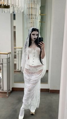 White goth , corset, goth White Goth Accessories, White Vampire Outfit, White Alternative Outfit, Corset Outfit Goth, White Goth Outfit, White Goth Aesthetic, White Corset Outfit, Romantic Goth Outfits, Trad Goth Outfits