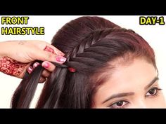 Front Hair Styles Easy, Hair Designs For Girls, Hair Style Girl, Easy And Beautiful Hairstyles, Easy Wedding Guest Hairstyles, Easy Girl, Easy Wedding