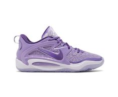 nike women's air zoom basketball shoes in purple / white, size 7 5