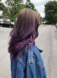 Balayage Purple, Brown Ombre Hair Color, Purple Balayage, Purple Ombre Hair, Brown Ombre Hair, Color Balayage, Hair Color Light Brown, Brown Balayage