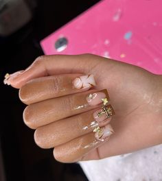 Simple Short Nails, Brown Acrylic Nails, Acrylic Nail Set, Hard Nails, Drip Nails, Colored Acrylic Nails, Girly Acrylic Nails, French Tip Acrylic Nails, Acrylic Nails Designs