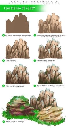 how to paint rocks in adobe, photoshopped and digital painting with this step - by - step guide