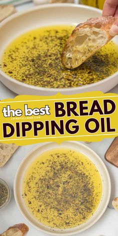 Made with a dried blend of spices and rich, aromatic olive oil, this restaurant-style bread dipping oil is incredibly easy to make. Whether served as an appetizer or given as a gift, it doesn't get much better (or easier) than this olive oil bread dip! Italian Oil Dip For Bread, Baguette Dipping Oil, Olive Oil Bread Dip (italian Restaurant Style), French Bread Dipping Oil Recipe, Bread For Oil Dipping, Garlic Oil Recipe For Bread, Seasoned Olive Oil, Bread Dipping Oil Recipe Garlic, California Pizza Kitchen Bread Dipping Oil