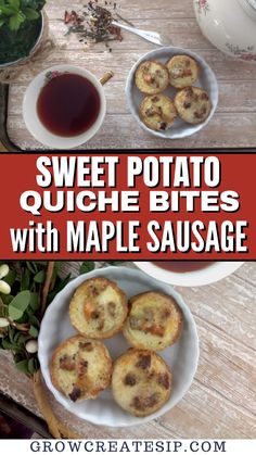 sweet potato quiche bites with maple sausage are the perfect appetizer for fall