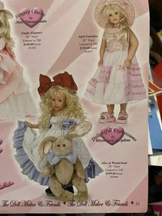 an advertisement for a doll with pictures of the dolls