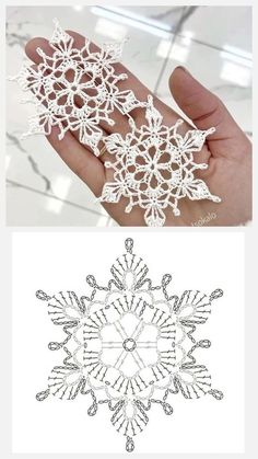 an image of a snowflake made out of crochet