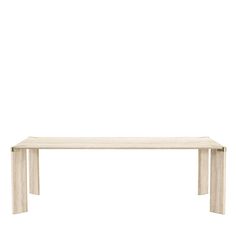 a white wooden table against a white background