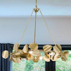 Urban Ambiance - Chandelier - UHP4990 Eclectic Indoor Chandelier, 25 - 1/2''H x 28W x 28''D, Gilded Silver Finish, Hervey Collection - Leaf Chandelier, Indoor Chandelier, Organic Aesthetic, Lights Ceiling, Linear Chandelier, Black White Gold, Gold Copper, Tree Branch, Metallic Accents