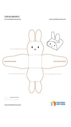 the paper doll is cut out and ready to be made into an animal or bunny