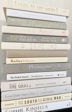 a stack of books sitting on top of a table