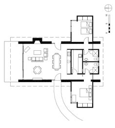 the floor plan for a modern house