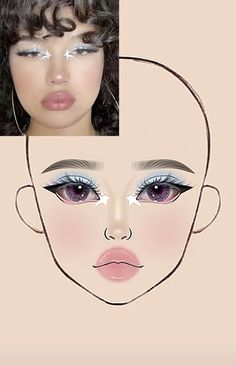 #makeup Makeup Tutorial Pictures Step By Step, Cute Blue Makeup, Hello Kitty Makeup Look, Y2k Makeup Looks, Prom Makeup Look, Y2k Light Blue, Makeup Y2k