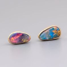 Free Shaped Opal Stud Earrings Opal Yellow Gold Earrings For Gifts, Yellow Gold Opal Earrings For Gifts, Formal Opal Gemstone Earrings, Yellow Gold Opal Earrings Gift, Yellow Gold Oval Opal Earrings, Elegant Adjustable Opal Earrings, Yellow Gold Opal Gemstone Earrings, Gold Opal Cabochon Earrings, Opal Promise Ring