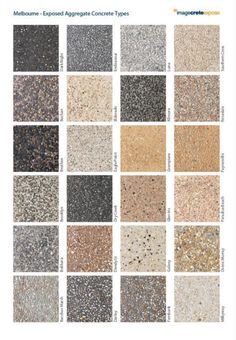 the different types of granites and their names are shown in this chart, which shows them