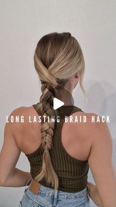 Poppy ✨️♏️ on Instagram: "HOW TO long lasting braid 🧚🏼 save it to try it later ✨️  .  .  #braidhair #braidtrends #braidedhairstyles #hairstyleoftheday #hairstyle #hairstyletutorial #hairstyle2024 #braids #braidinspo #hairhacks #coiffure #hairhack #braidedhairstyle #hairvideo #hairidea #hairtutorials #springhair #springhairstyles" Teacher Hairstyles, Messy Braided Hairstyles, Easy Braided Updo, Teacher Hair, Braid Trends, Long Hair Trends