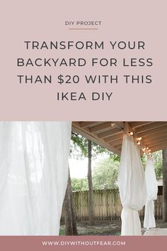 the back yard for less than $ 20 with this ikea diy