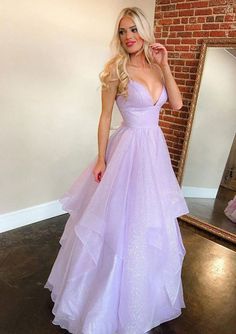 Sparkling A-line Spaghetti Strap Sleeveless Backless Horsehair Organza - Princessly Layered Dresses, Purple Formal Dress, Tulle Long Prom Dress, Purple Evening Dress, Purple Prom, A Line Prom Dresses, Gown Prom, Ball Gowns Prom, Tulle Prom Dress