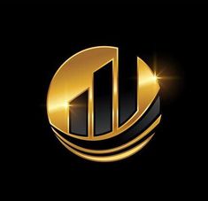 gold and black logo with the letter n in it's center on a black background