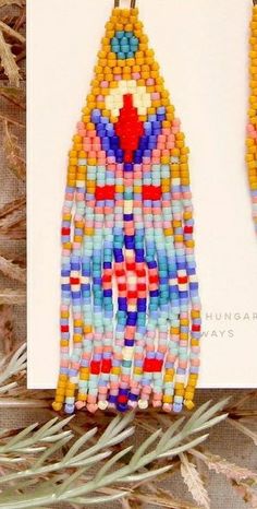 Beading Earrings, Crafting Inspiration, Bead Fringe, Native Beadwork