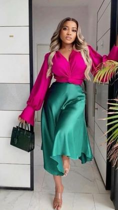 2piece Outfits, Chic Dress Classy, Formal Wear Women, Color Blocking Outfits, Classy Dress Outfits, Women Skirts, Party Skirt, Classy Casual Outfits, Dinner Outfits