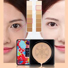 Magic Foundation Mushroom Head Air Cushion CC Cream Waterproof Brighten Foundation Cream Women Base Makeup Face Korean Cosmetics Make Up Foundation, Whitening Cream For Face, It Cosmetics Foundation, Mushroom Head, Whitening Face, Concealer Makeup, Too Faced Foundation, Beauty Cream, Cream Concealer