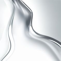 an abstract white and silver background with wavy lines in the center, as well as curves