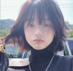 Short Hairstyles With Wispy Bangs, Shoulder Length Hair Bangs Round Face, Wide Face Short Hair, Short Haircuts Asian, Hair Cuts For Women 2024, Short Length Haircut With Bangs, Shizuku Haircut, Himecut Short Hair, Thick Bangs Short Hair