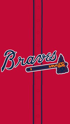 the atlanta braves logo on a red jersey